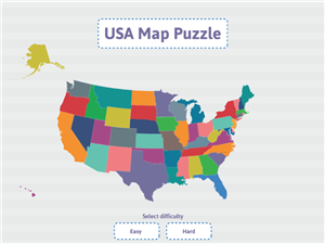 USA Puzzle Map 